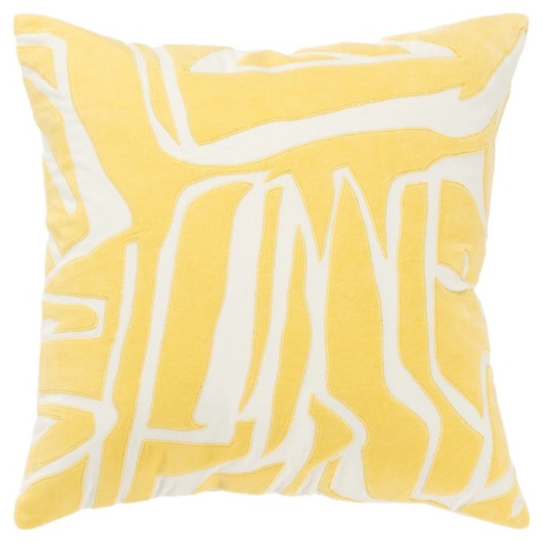 Yellow Velvet Abstract Throw Pillow Kirklands Home