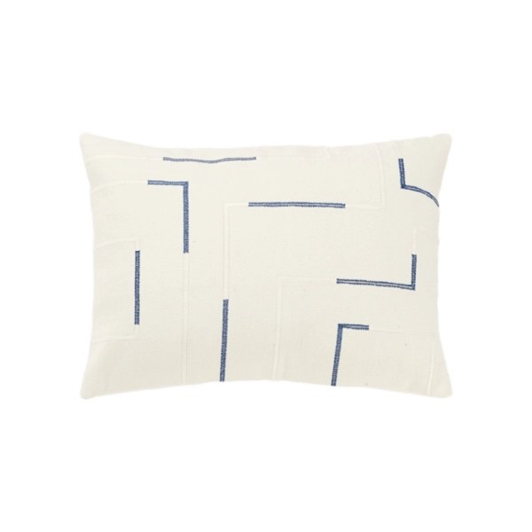 Blue Geometric Woven Lines Throw Pillow Kirklands Home