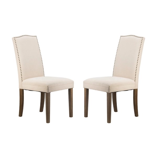 Cream Upholstered Armless Dining Chairs, Set of 2 Kirklands Home