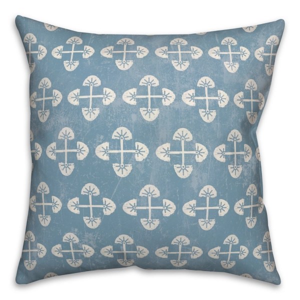 Blue Geometric Outdoor Throw Pillow Kirklands Home