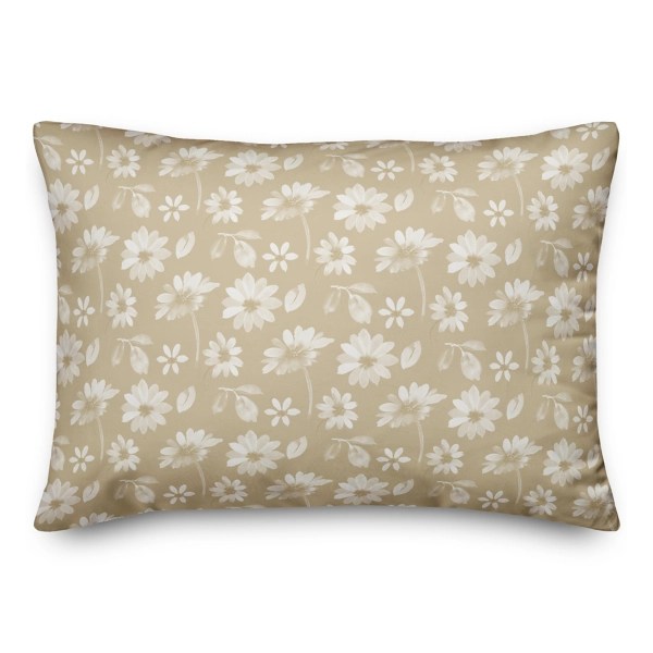 Neutral Floral Outdoor Throw Pillow Kirklands Home