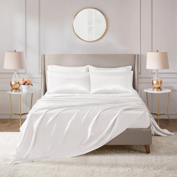 White Satin 6pc. Queen Sheet Set Kirklands Home