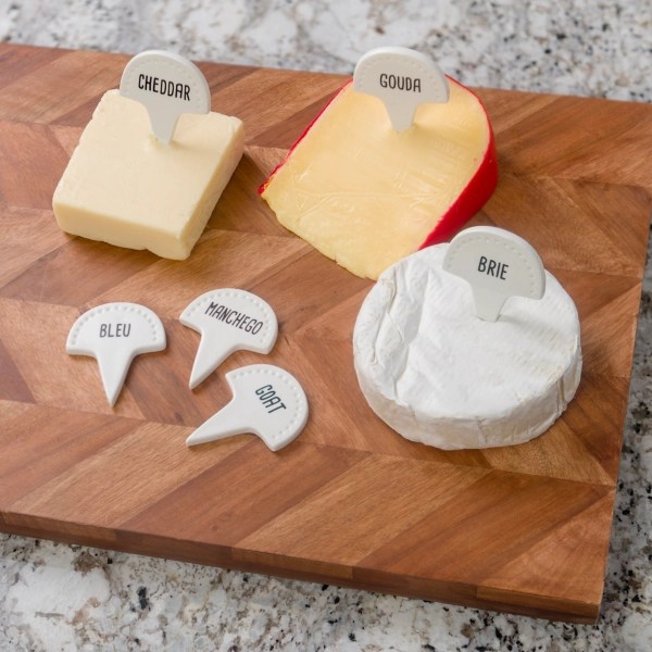 White Ceramic Cheese Markers, Set of 6 Kirklands Home