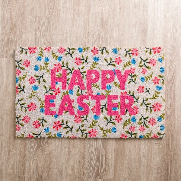 Floral Happy Easter Coir Doormat Kirklands Home