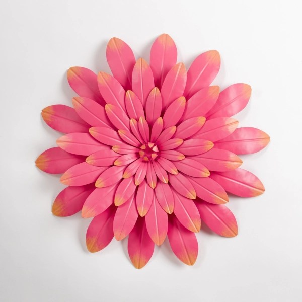 Pink Metal Flower Outdoor Wall Plaque Kirklands Home