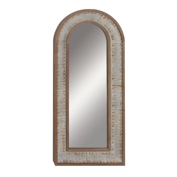 Distressed White Wood Arched Wall Mirror Kirklands Home