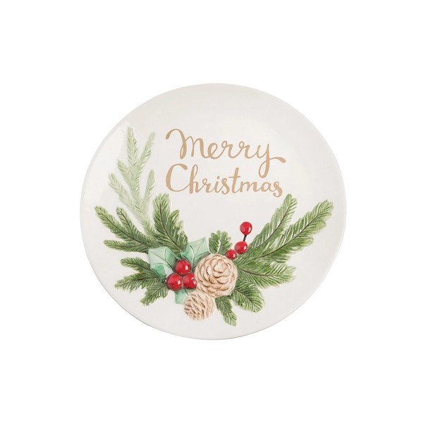 Merry Christmas Round Serving Platter Kirklands Home