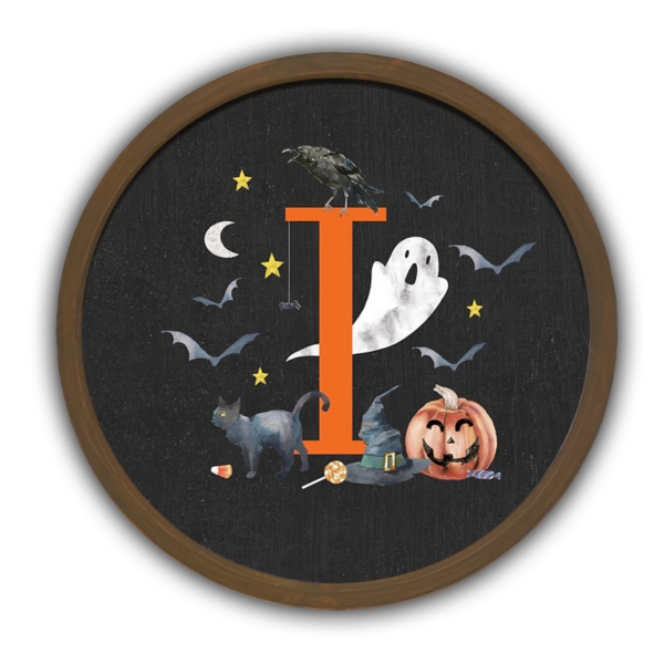 Halloween Monogram I Brown Framed Wall Plaque Kirklands Home