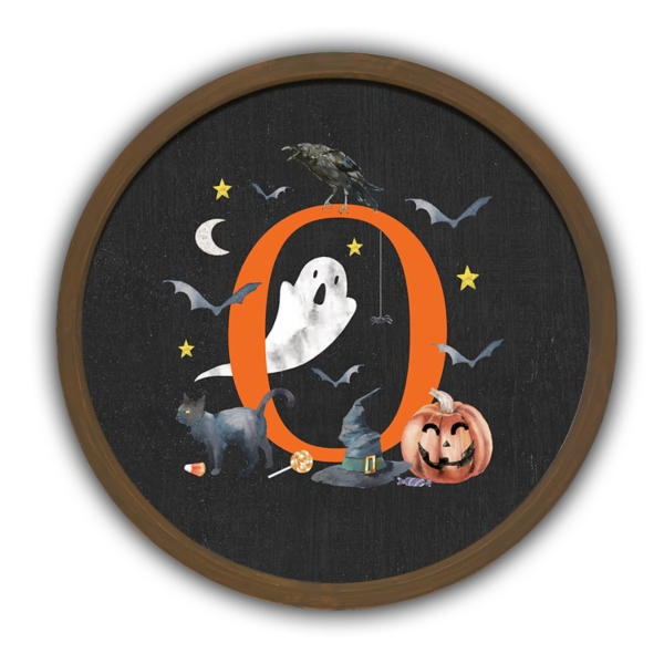 Halloween Monogram O Brown Framed Wall Plaque Kirklands Home