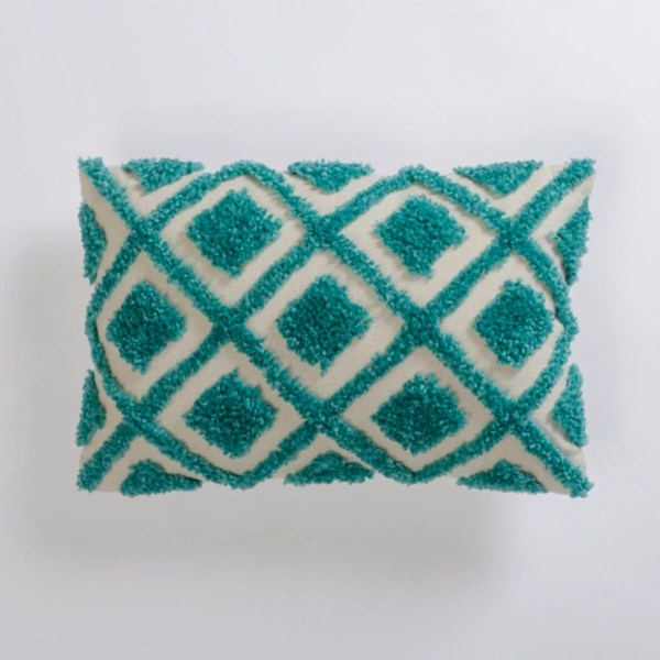 Turquoise Diamond Tufted Outdoor Pillow Kirklands Home