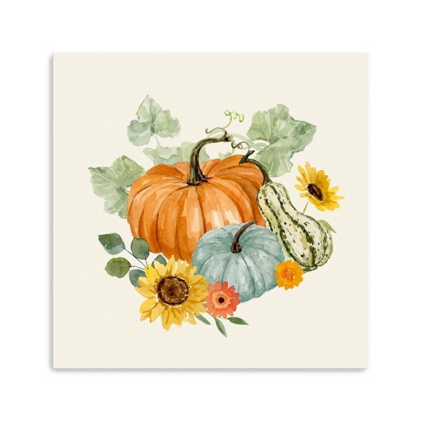 Watercolor Pumpkin Bunch Canvas Art Print Kirklands Home