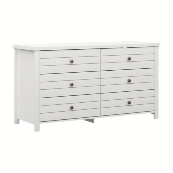 White Harmony 6Drawer Wood Dresser Kirklands Home