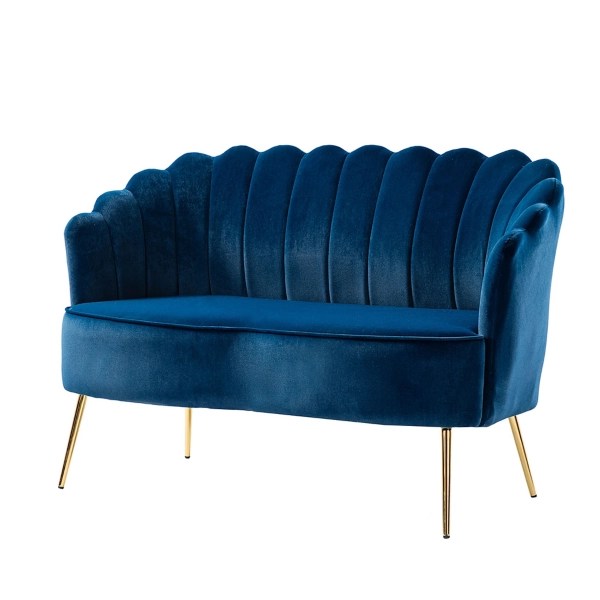 Navy Donata Velvet Tufted Loveseat Kirklands Home