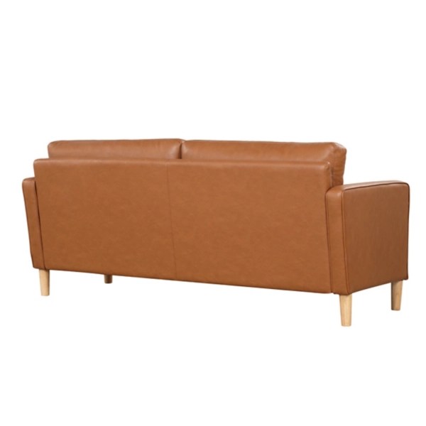 Kirklands Caramel Faux Leather Chelsea Sofa Hamilton Place