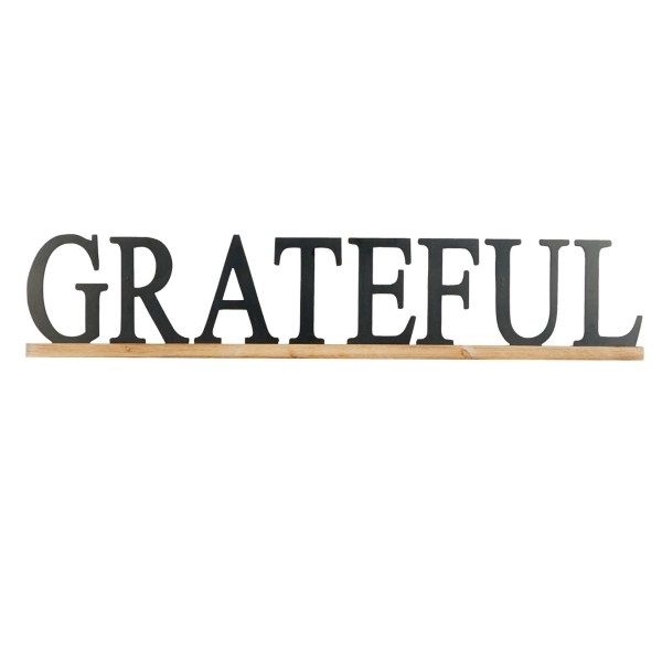 Grateful Black Wood Wall Plaque Kirklands Home
