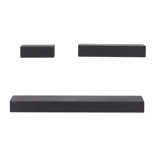 Black Wood Floating Shelves, Set of 3 Kirklands Home