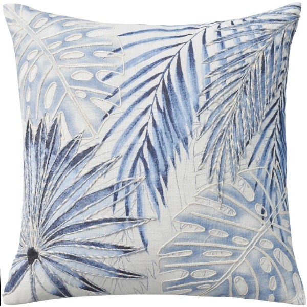 Blue Palm Leaf Pillow Cover Kirklands Home