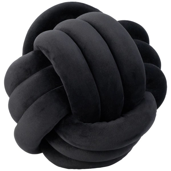 Round Black Velvet Knot Pillow Kirklands Home