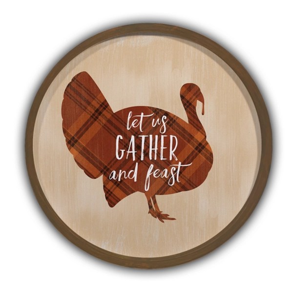 Kirklands Gather & Feast Plaid Wall Plaque Hamilton Place