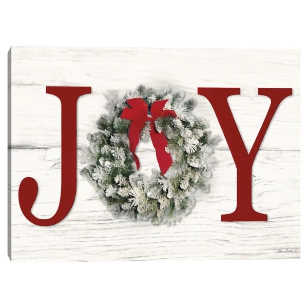 Joy Wreath Canvas Art Print Kirklands Home