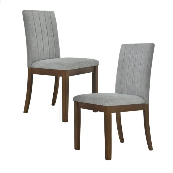 Kirklands Gray Upholstered Dining Chairs, Set of 2 Hamilton Place
