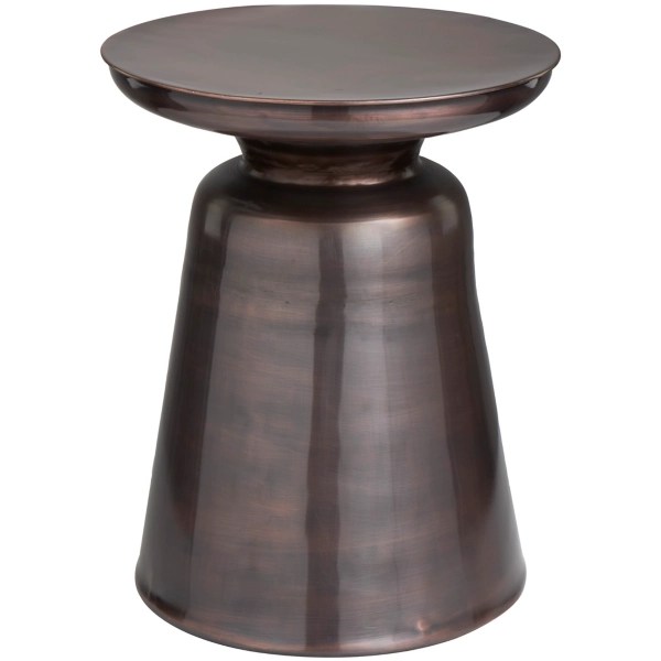 Copper Metal Accent Table with Bell Shaped Base Kirklands Home