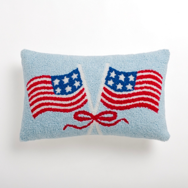 Double Flag Hooked Lumbar Pillow Kirklands Home