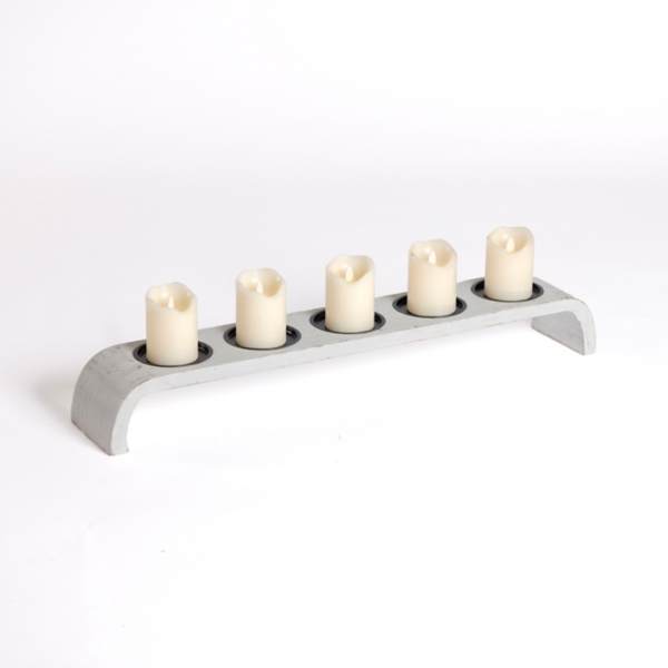 Whitewashed Mango Wood Arched Pillar Candle Runner Kirklands Home