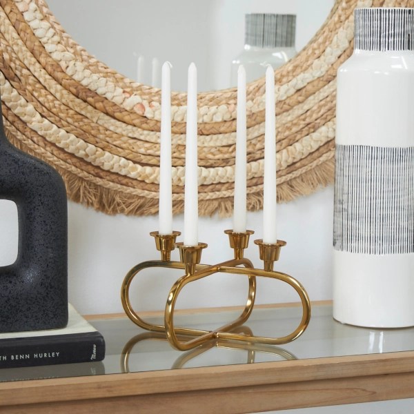 Gold Stainless Steel Geometric Candle Holder Kirklands Home