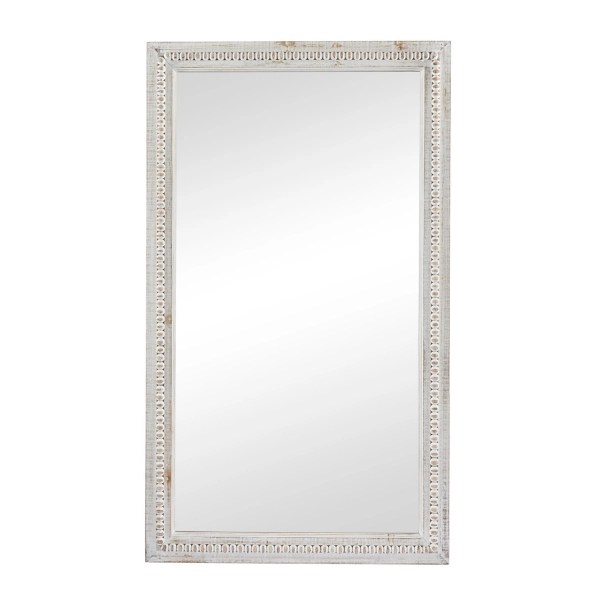Distressed White Wood Carved Frame Wall Mirror Kirklands Home