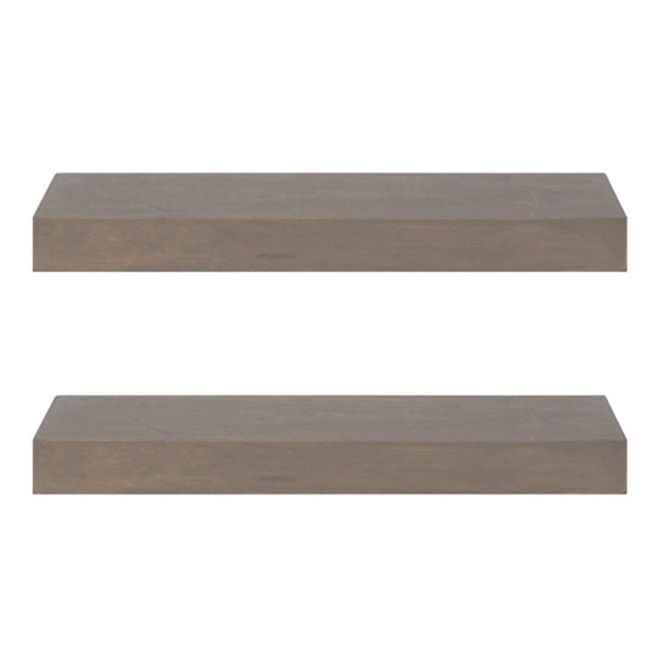 Kirklands Dark Brown Wood Floating Shelves, Set of 2 Hamilton Place