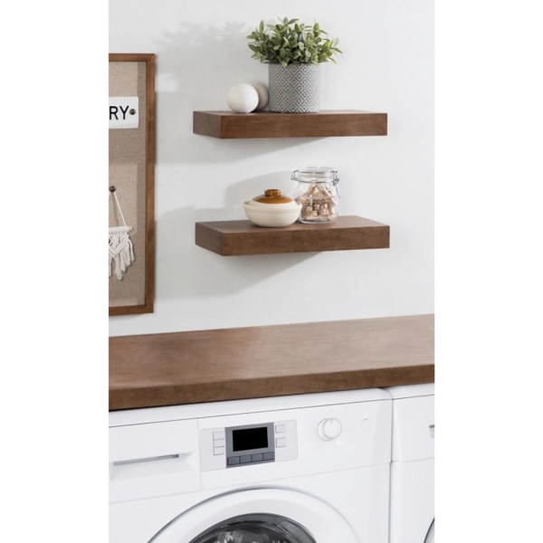 Kirklands Rustic Wood 2pc. Floating Shelves Hamilton Place