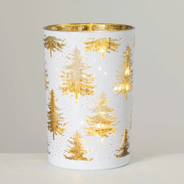 PreLit White and Gold Christmas Tree Jar Kirklands Home