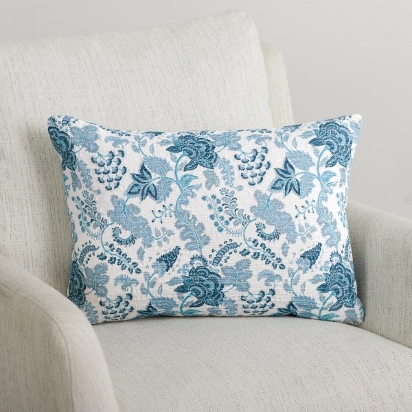 Mila Blue Floral Lumbar Pillow Kirklands Home