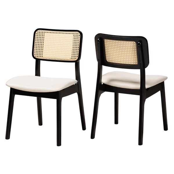 Black & Cream Modern Dining Chairs, Set of 2 Kirklands Home