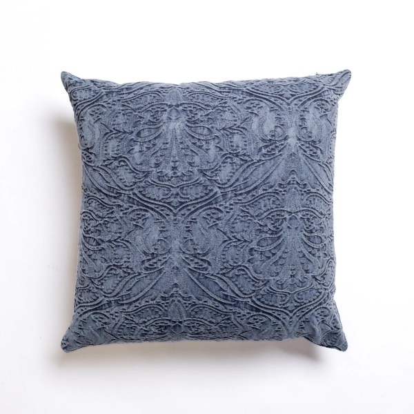Navy Chenille Damask Throw Pillow Kirklands Home