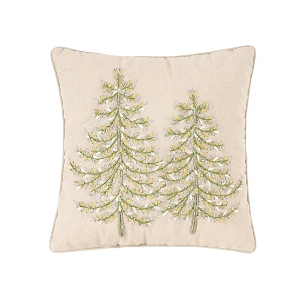 Embroidered Evergreens Throw Pillow Kirklands Home