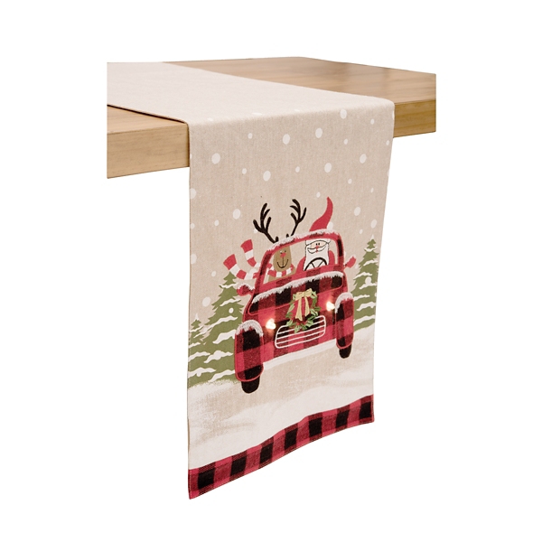 LED Christmas Road Trip Table Runner Kirklands Home