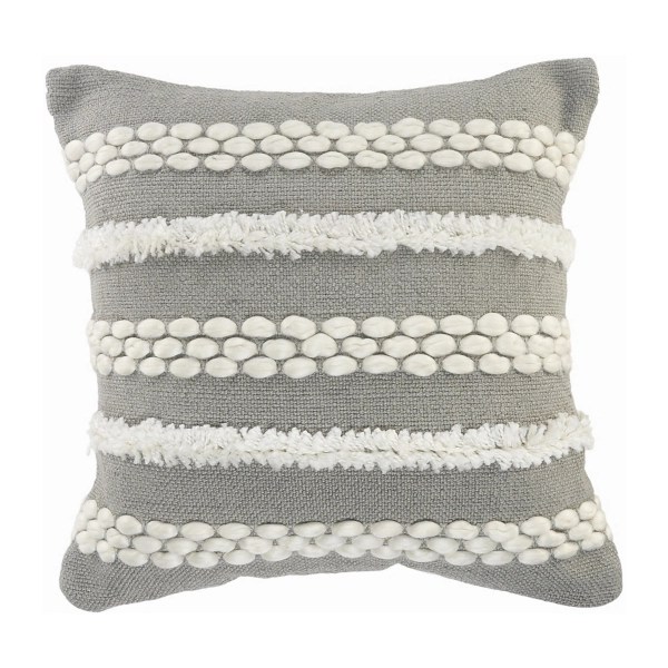 Kirklands Gray Tufted Indoor/Outdoor Pillow Hamilton Place