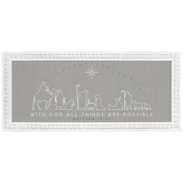 Gray Nativity Scene Wall Plaque Kirklands Home