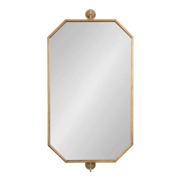 Kirklands Gold Octagon Pivot Wall Mirror Hamilton Place