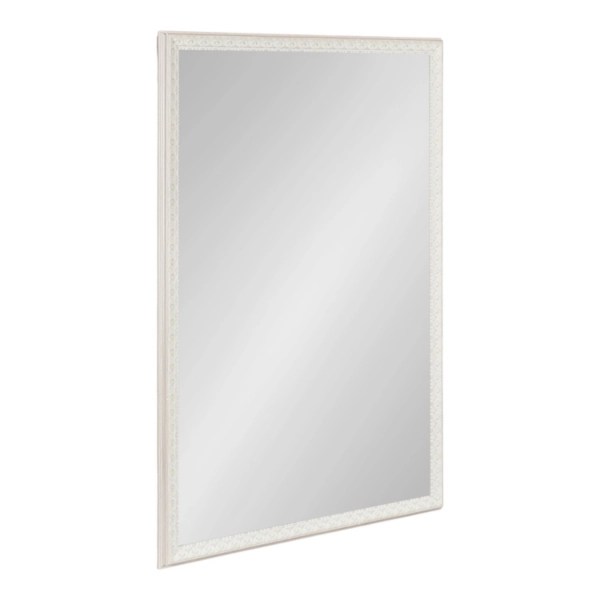 White Ornate Embossed Wall Mirror Kirklands Home