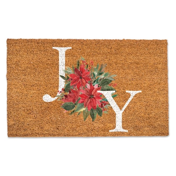 Joy Poinsettia Coir Doormat Kirklands Home
