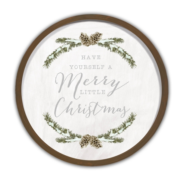 Brown Merry Little Christmas Round Wall Plaque Kirklands Home