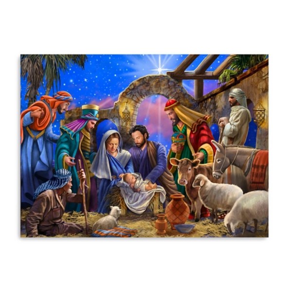 Bright Nativity Scene Canvas Art Print, 18x24 Kirklands Home