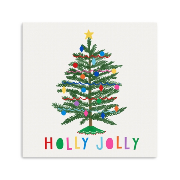 Holly Jolly Christmas Tree Canvas Art Print Kirklands Home