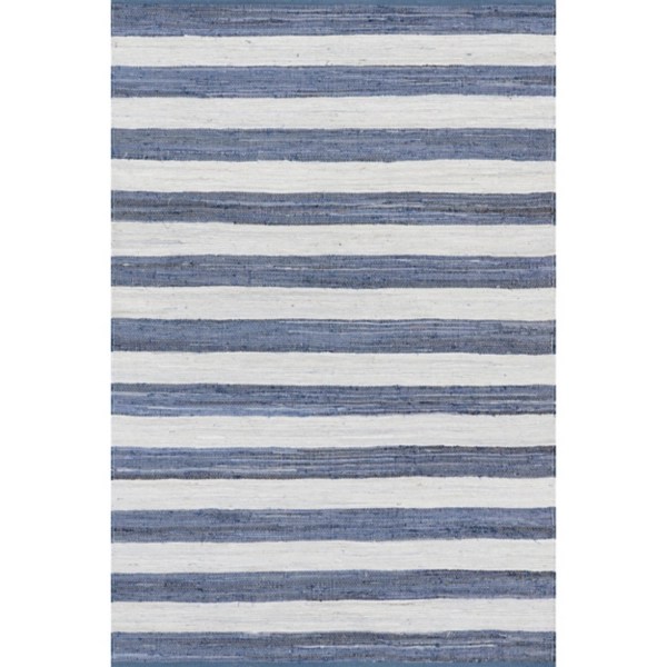 Blue & White Striped Indoor/Outdoor Rug, 8x10 Kirklands Home