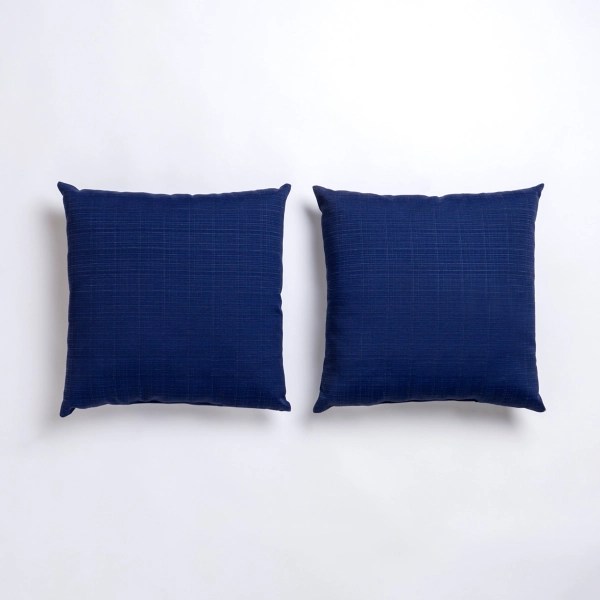 Navy Slub Outdoor Pillows, Set of 2 Kirklands Home