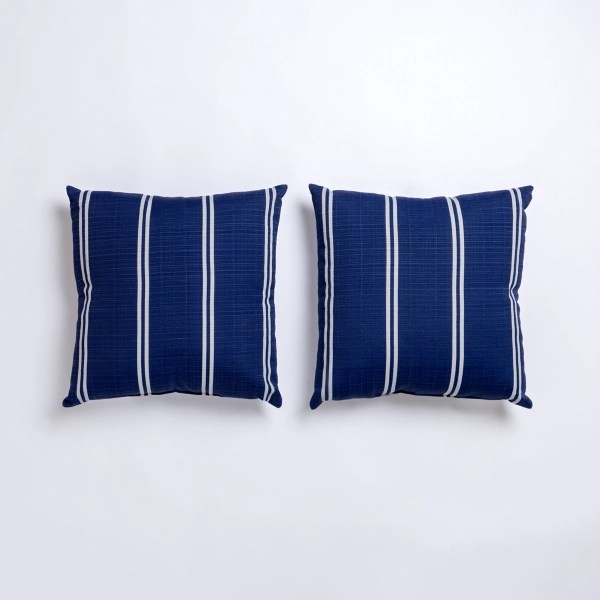 Navy Striped Outdoor Pillows, Set of 2 Kirklands Home