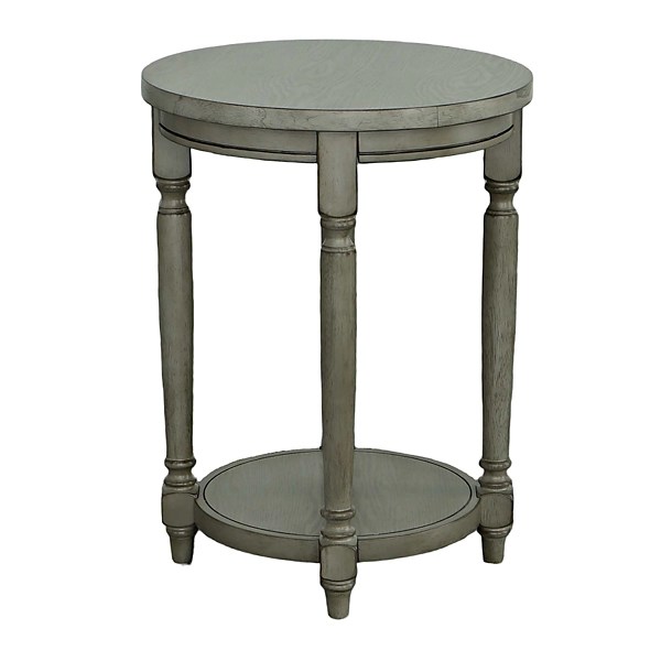 Gray Round Charging Accent Table Kirklands Home